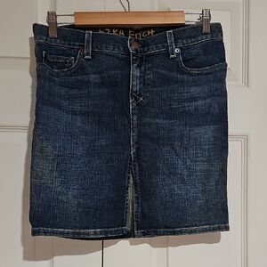 Ezra Fitch Denim Mini Skirt Dark Wash Y2K